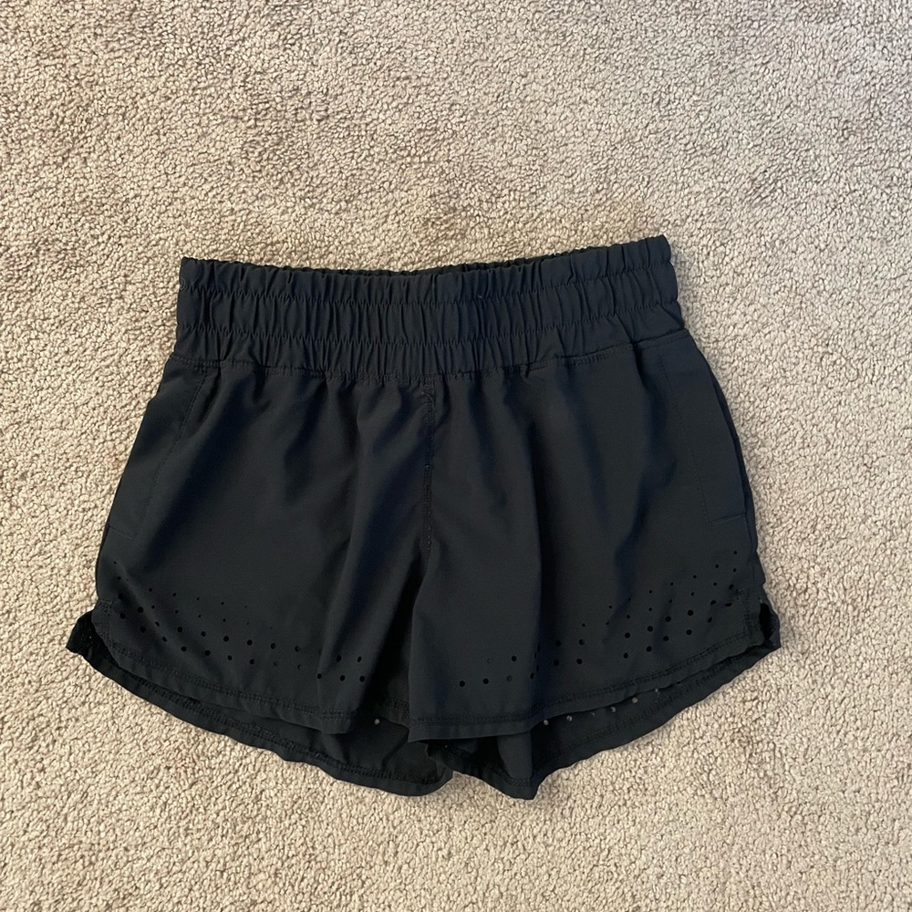Black athletic shorts